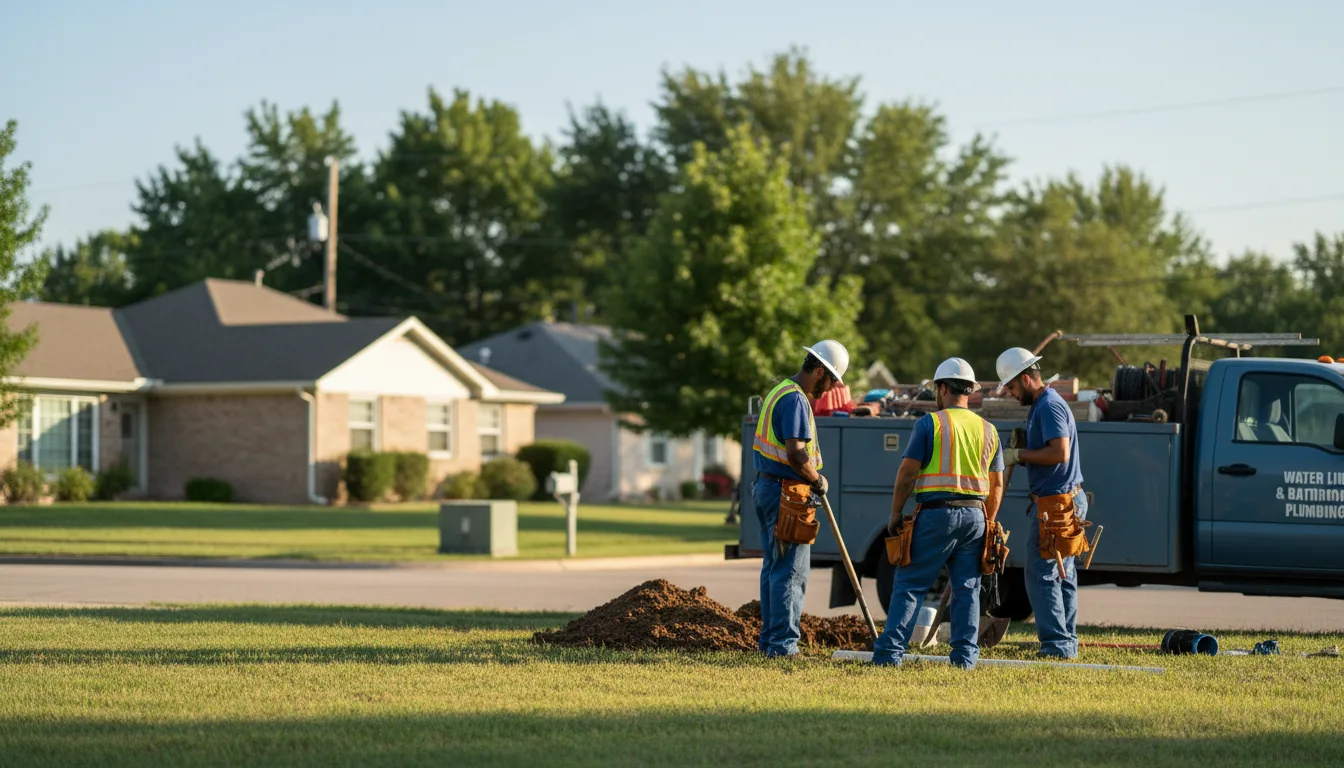 Residential water line and bathroom plumbing service in Rutherford, TN